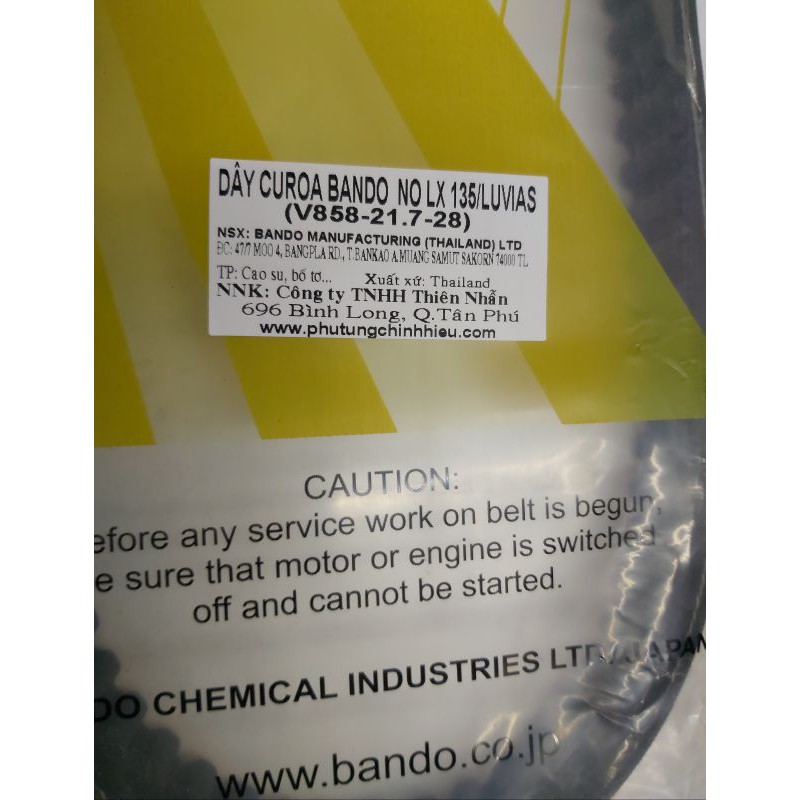 Dây Curoa Luvias Bando