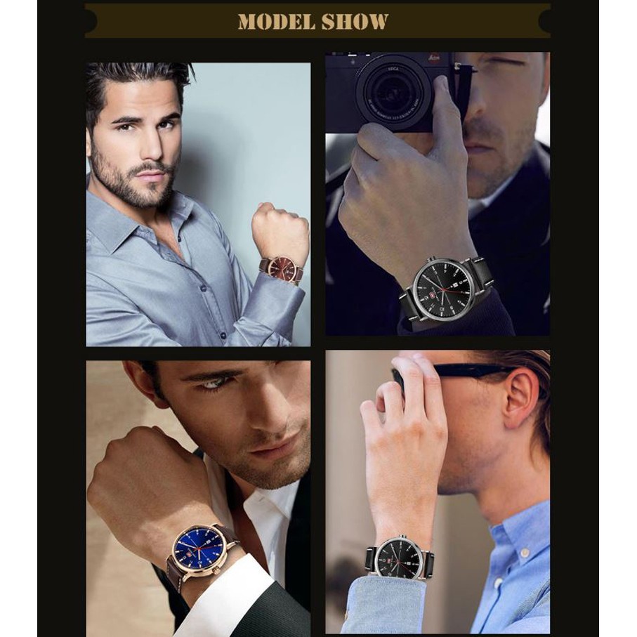 Đồng hồ nam MINI FOCUS MF019G dây da cao cấp size mặt 42mm chống nước | BigBuy360 - bigbuy360.vn