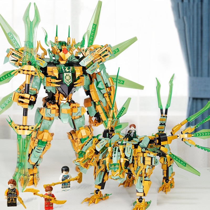 Đồ chơi Lắp ráp Robot Phantom NinjaGo, LY68215 Rồng thần Ninja Go, Xếp hình thông minh, Mô hình phim nổi tiếng [