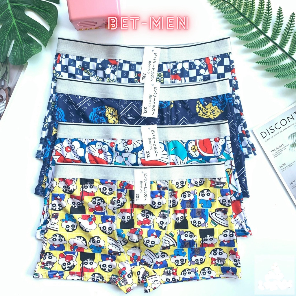 Quần Lót NAM Hoạt Hình  Chất Thun Lạnh Sịp Đùi Boxer