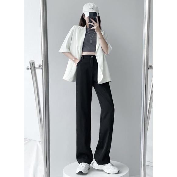 Quần rống rộng 95cm cạp cao hách chân