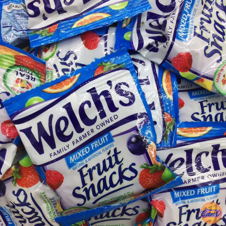 Combo 10 gói kẹo dẻo trái cây Welch's Fruit Snacks (25.5gr/ gói)