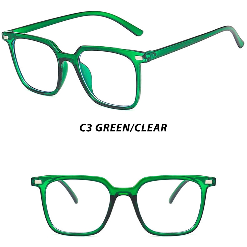 Kính Mát Gọng Vuông Màu Sắc Ngọt Ngào Chống Bức Xạ Phong Cách Hàn Quốc