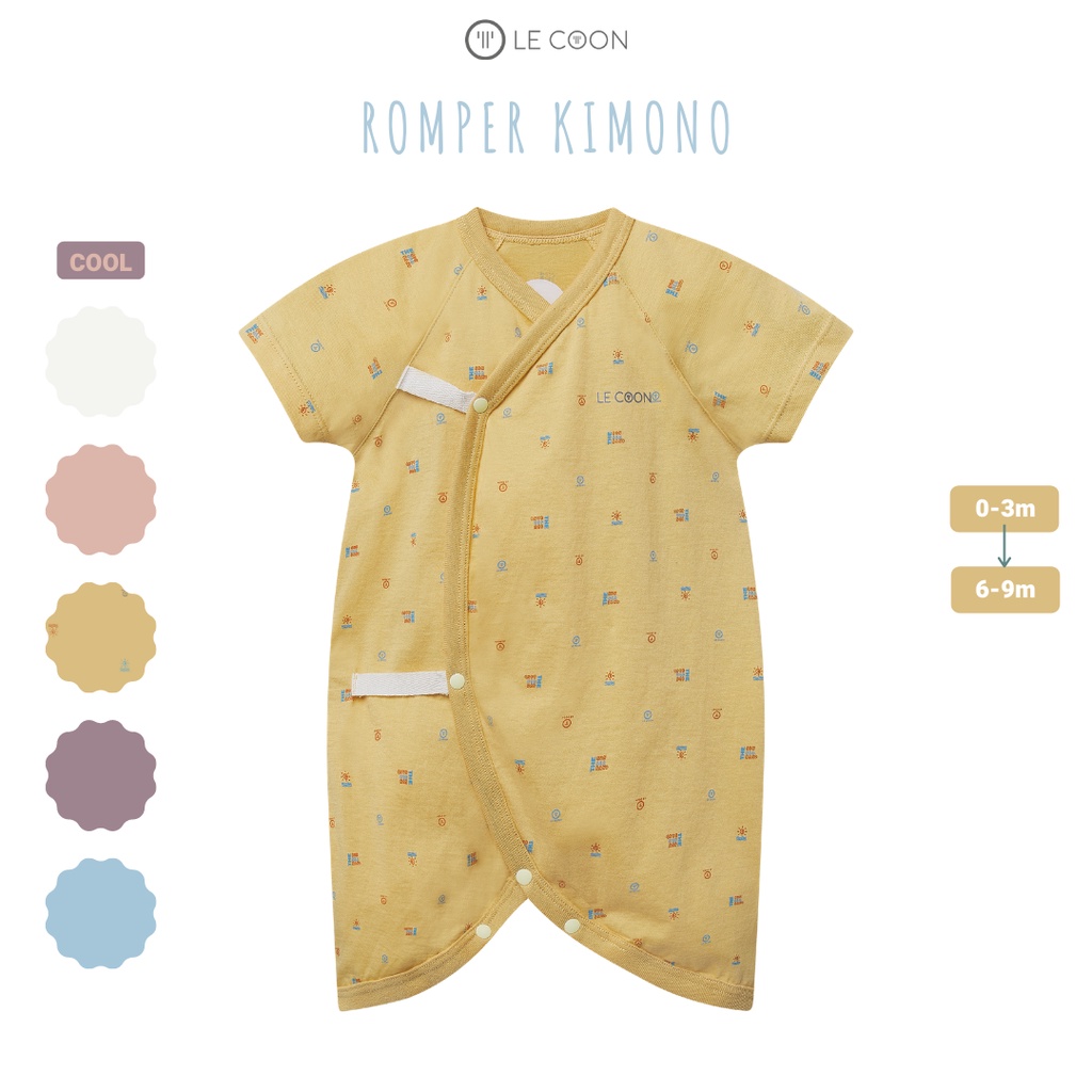 LE COON | Bộ Kimono | Chất Liệu Mát Mẻ | 0-9 tháng