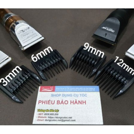 Cữ Tông Đơ Pin Sạc, Bộ 4 Cữ 3mm, 6,mm 9mm, 12mm Cho Tông Pin.(Ảnh thật)