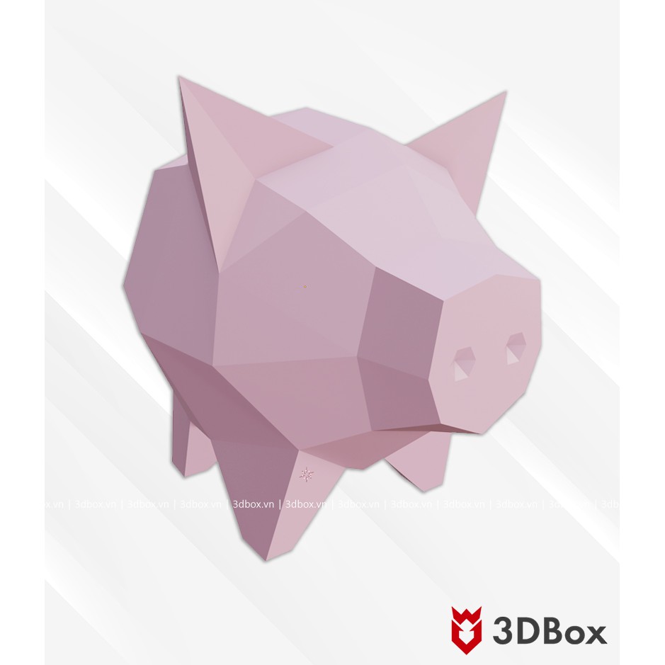 Lợn tiết kiệm đáng iu – Đồ chơi sáng tạo 3D Papercraft