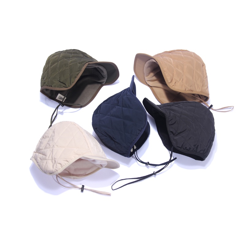 Mũ Cotton Lót Lông Cừu Giữ Ấm Che Tai Chống Gió Kiểu Hàn Quốc Thời Trang Thu Đông Cho Nam Và Nữ