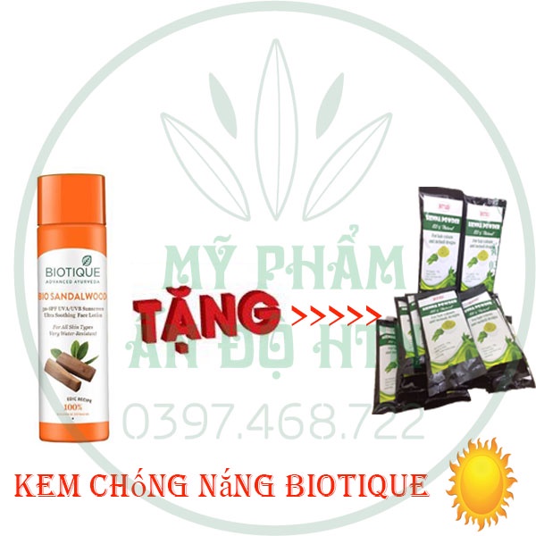 🌞 🌞 Kem chống nắng chống lão hóa SPF 50++ Sandalwood Biotique (quà tặng kèm) 🌞🌞