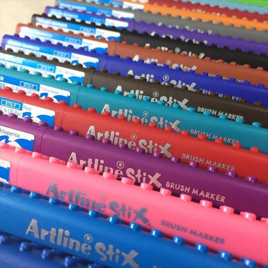 Bộ Bút Đánh Dấu Artline Stix Brush Etx- F