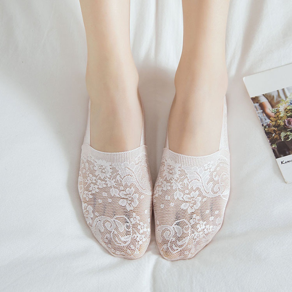 Vớ Ren Ngắn Màu Sắc Nhã Nhặn Cho Nữ