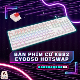 Bàn phím cơ red switch hotswap e-yooso k682 - 108 phím nhựa pbt