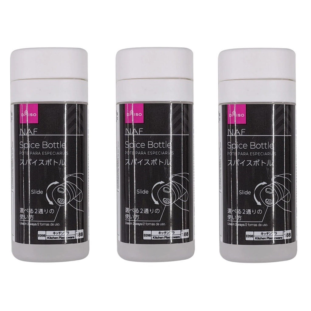 Daiso Hộp Nhựa Nhà Bếp 3.9X3.9X10Cm (Cái) Spice Bottle -Naf-