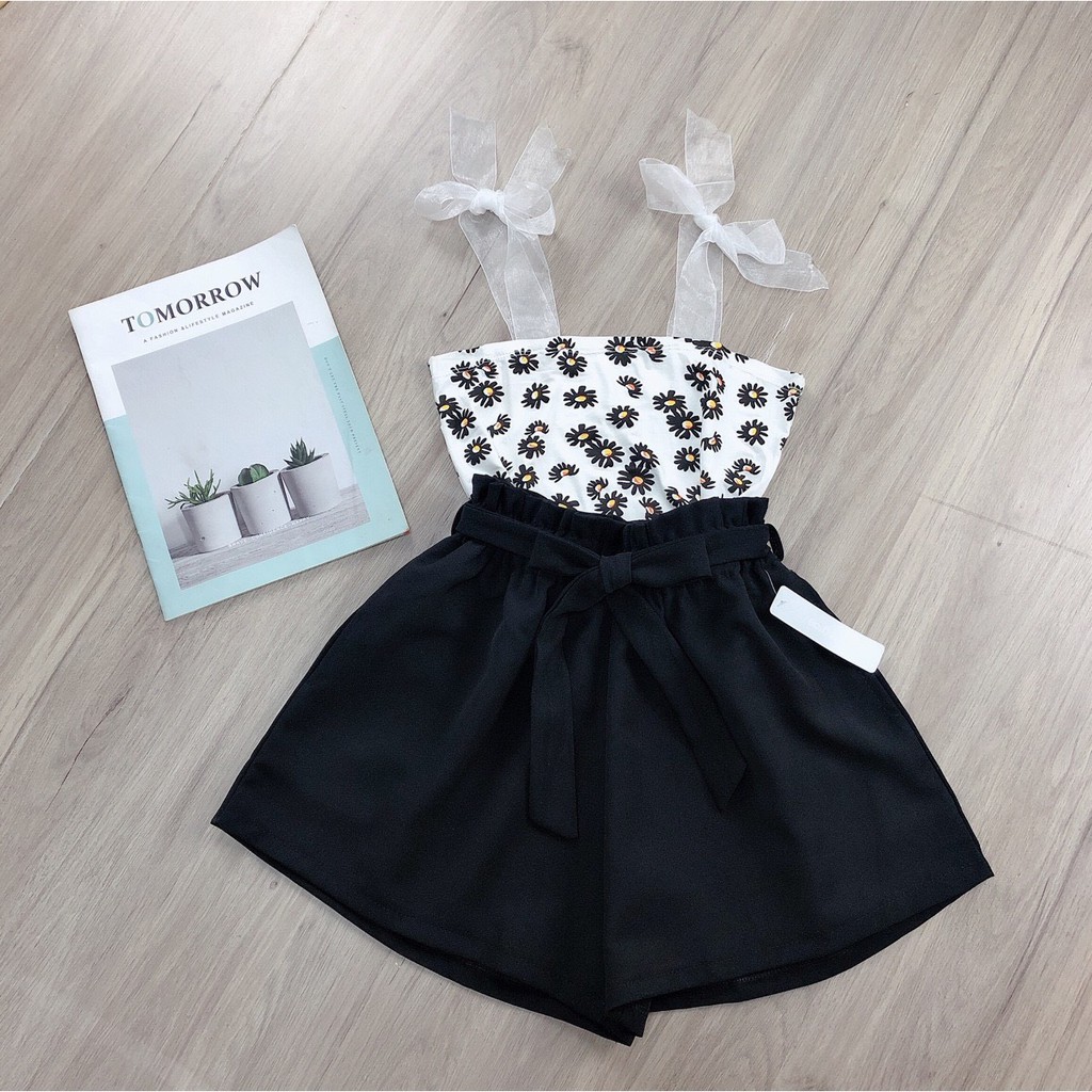 quần short đùi phối dây buộc nơ xinh hot chất kate mềm