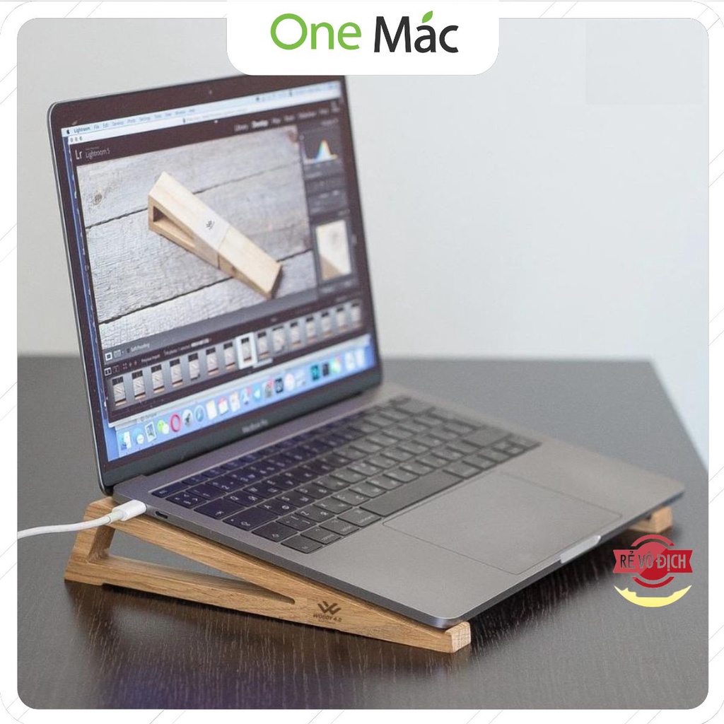 ❤️ Giá đỡ Macbook,  Kệ laptop làm bằng gỗ thông tự nhiên bền đẹp, mang đi thoải mái