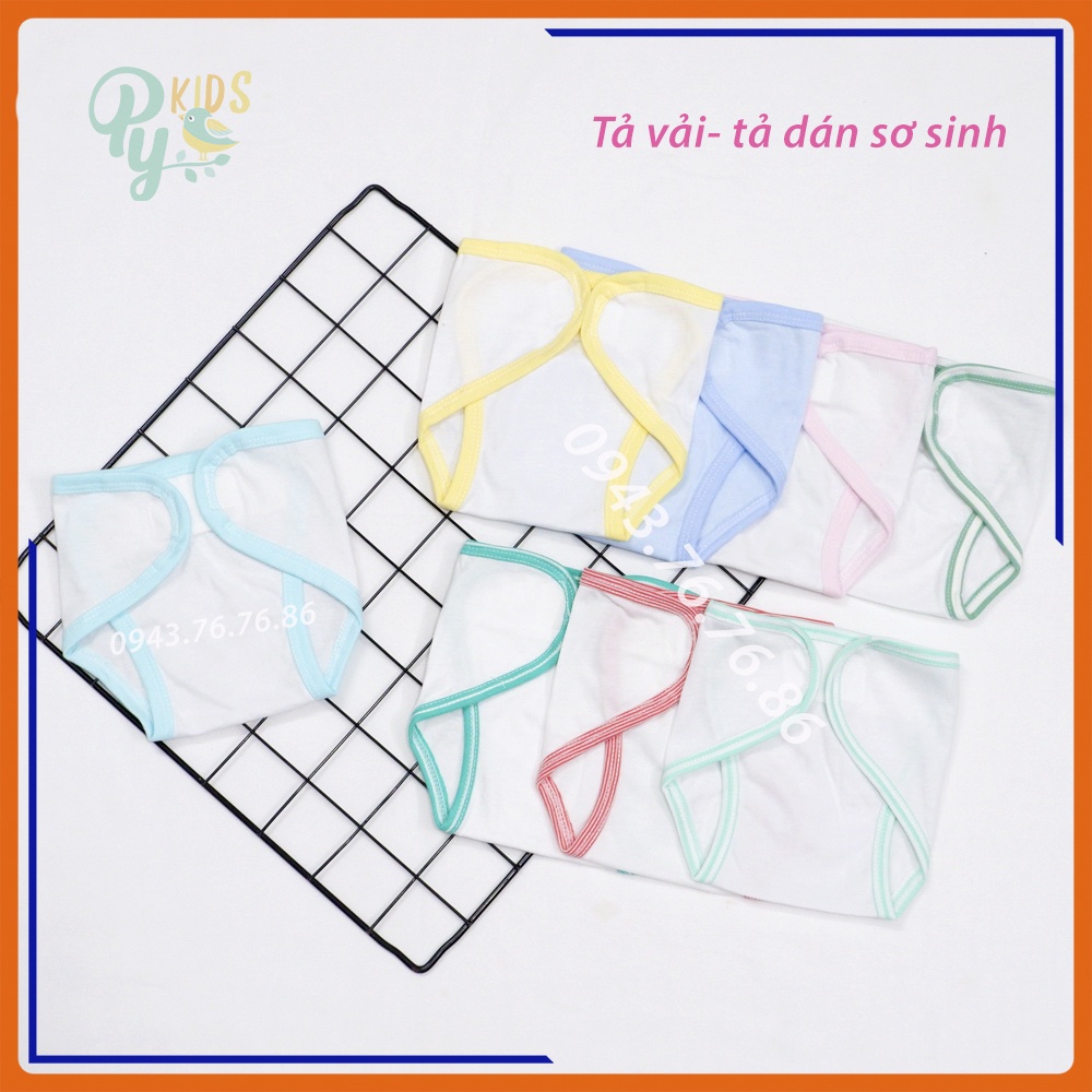 Tả vải, tả dán sơ sinh 100% cotton mềm cho bé từ 3-8 kg