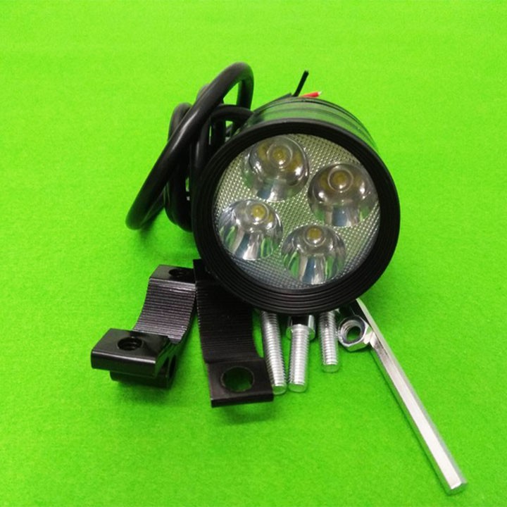 Đèn pha led L4 NGẮN siêu sáng, Đèn led tản nhiệt gắn cho xe ga xe số kèm phụ kiện