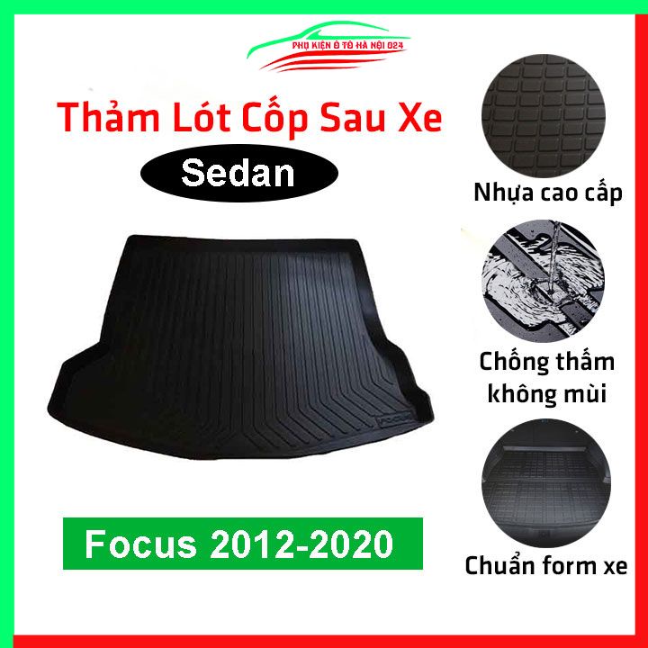 Thảm nhựa lót cốp Ford Focus 2012-2020 nhựa dẻo dày dặn đàn hồi tốt