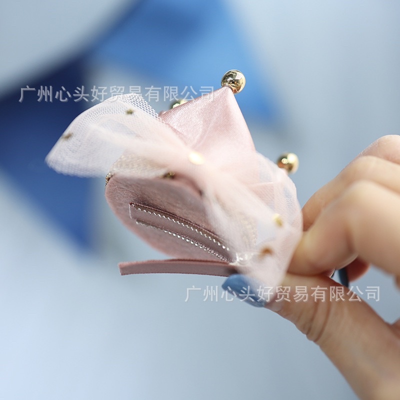 Kẹp tóc vương miện nơ sinh nhật xinh xắn cho bé