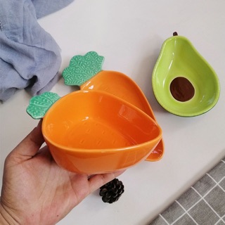 Bát sứ ăn dặm cho bé hình cà rốt to mới