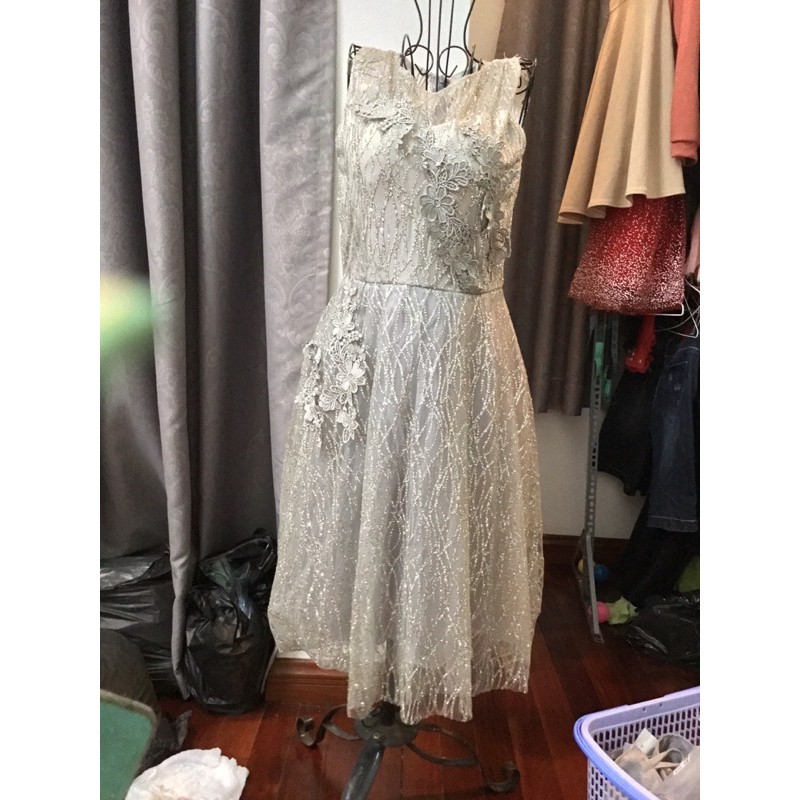 Đầm nhũ xám ánh. Eo 72-74 | BigBuy360 - bigbuy360.vn