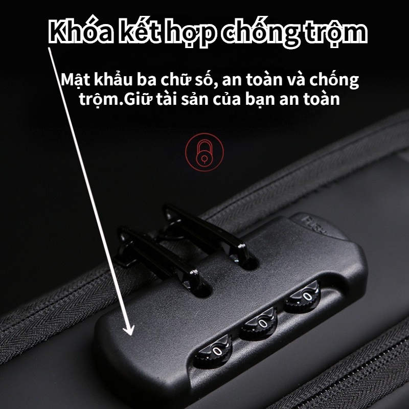YADOU Túi thể thao nam đa chức năng không thấm nước chất lượng cao khóa kết hợp ba số túi đựng xe máy