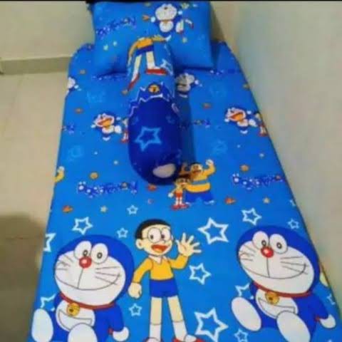 Vỏ Bọc Đệm Xốp Có Khóa Kéo In Hình Doraemon Dễ Thương Cho Bé Trai