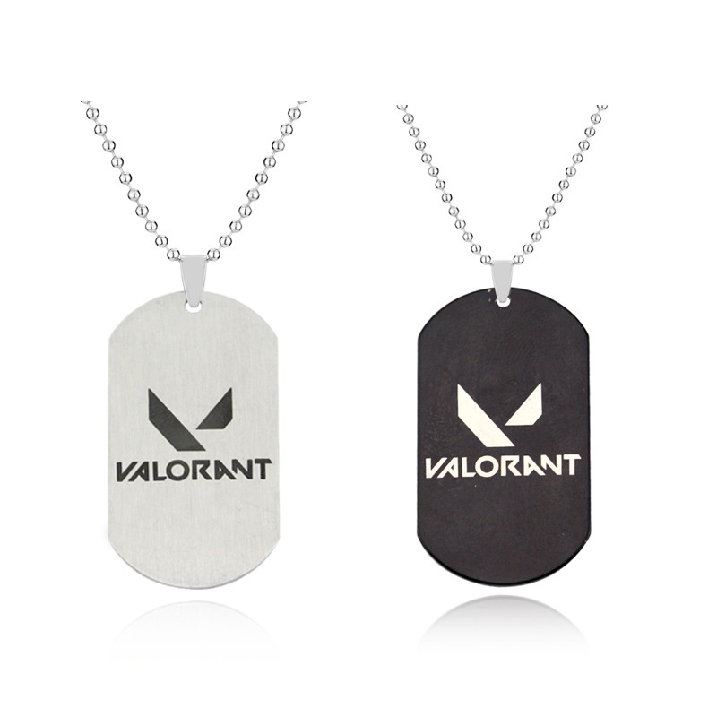 Móc khóa với mặt thẻ logo game Valorant