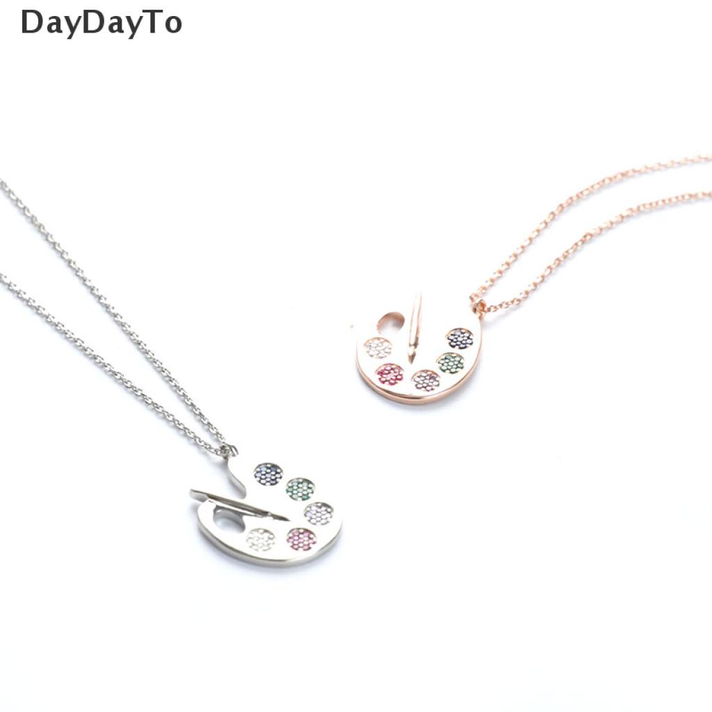 Vòng cổ Mặt Hình Bảng Màu Thời Trang Cho Nữ