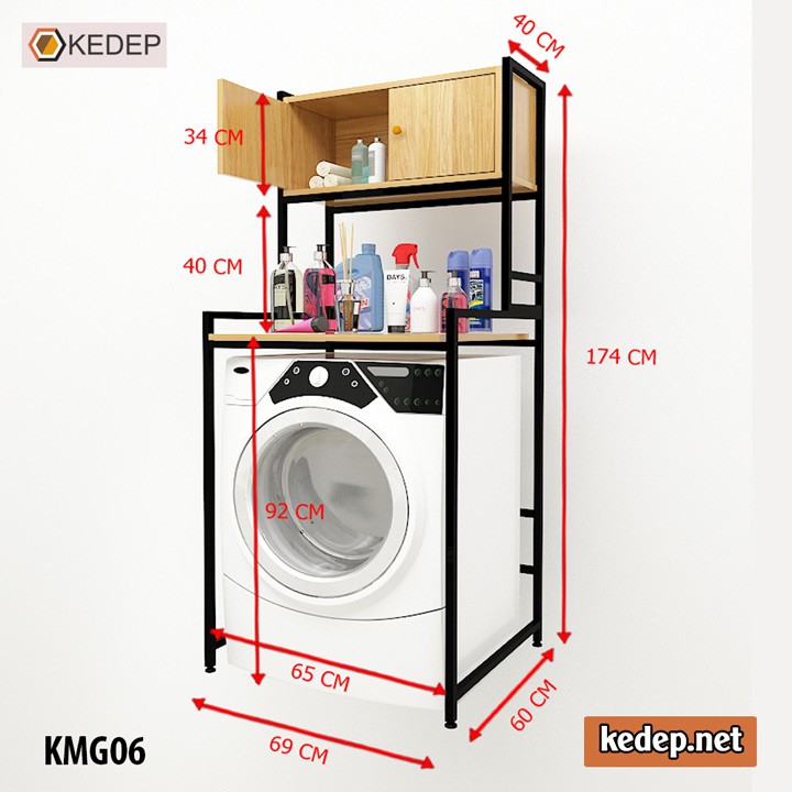 Kệ tủ để đồ máy giặt lồng ngang KMG06 | BigBuy360 - bigbuy360.vn