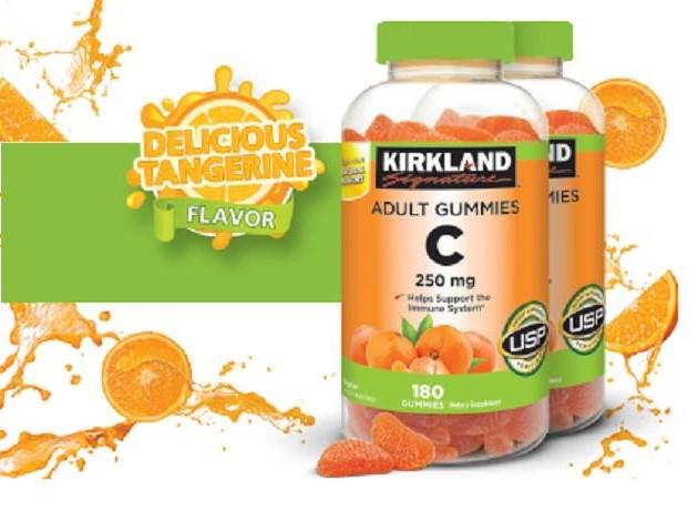Kẹo Dẻo Vitamin C - KIRKLAND ADULT GUMMIES Giúp Giảm Cholesterol, Đẹp Da, Tăng Đề Kháng