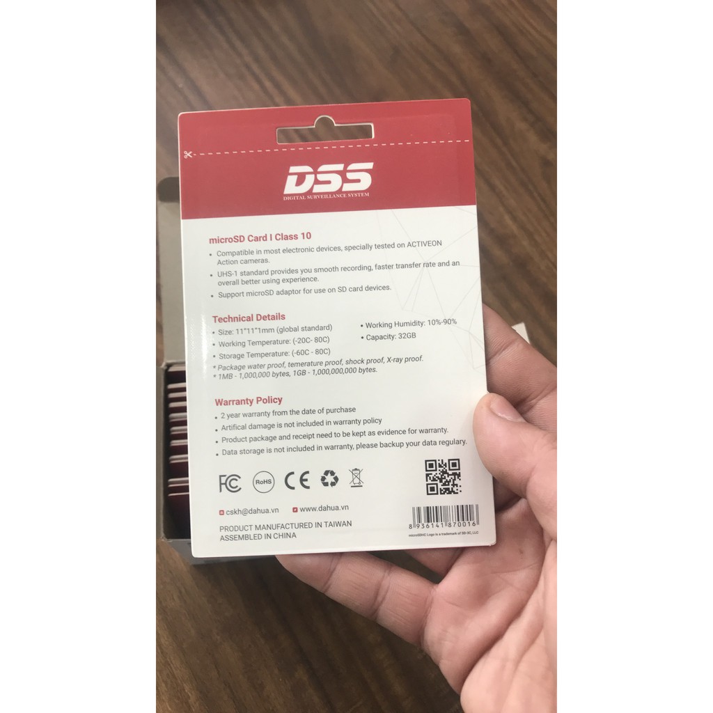 Thẻ nhớ 32GB Micro SD DSS class 10