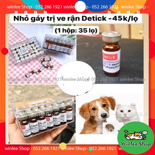TRỊ VE RẬN NHỎ VAI GÁY CHO CHÓ MÈO (loại 1ml)