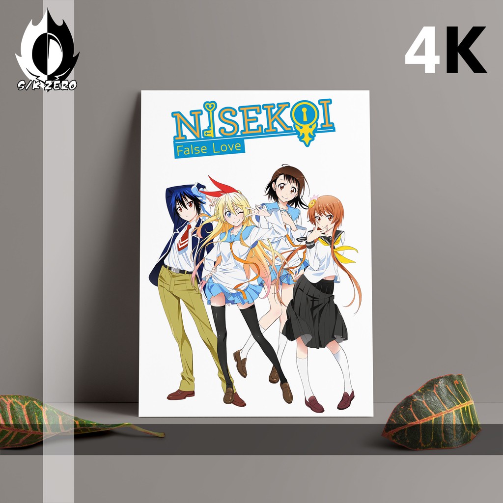 Áp Phích Cỡ A3 Hoàn Chỉnh Nhất - Nisekoi (4K)