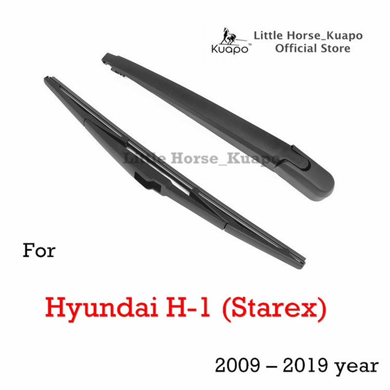 Bộ gạt mưa sau ô tô hiệu Kuapo dành cho Hyundai H-1 (Starex) đời 2009 đến 2019 (thân gạt mưa sau + lưỡi gạt nước sau) bộ gạt nước sau hyundai h1 starex