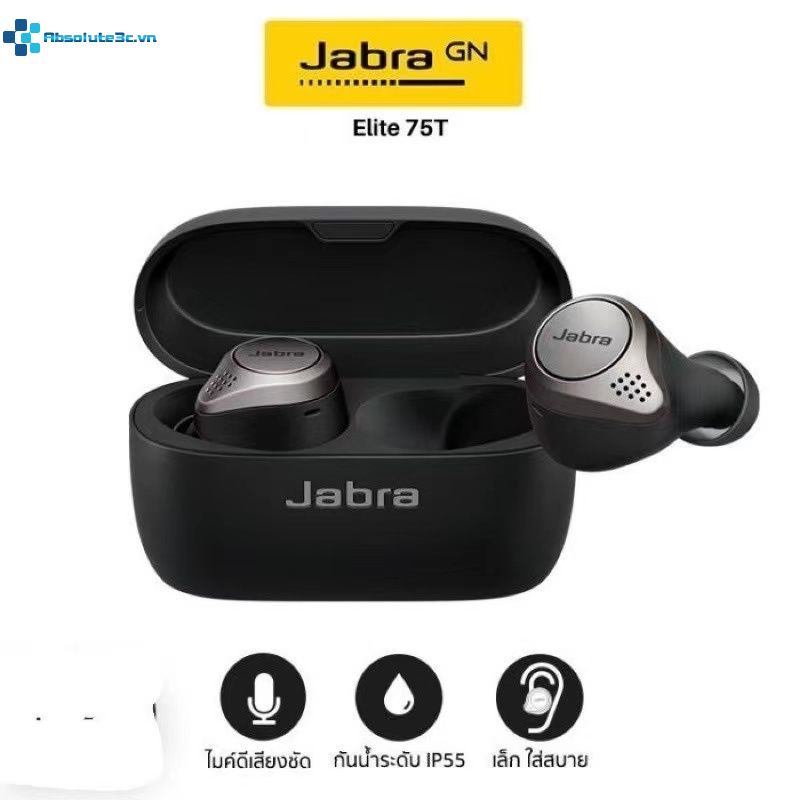 Jabra Elite 75T Đúng Tai Nghe/Không Dây/Bluetooth 5.0/Biển Chống 4mic mới thiết kế thanh lịch vn-3