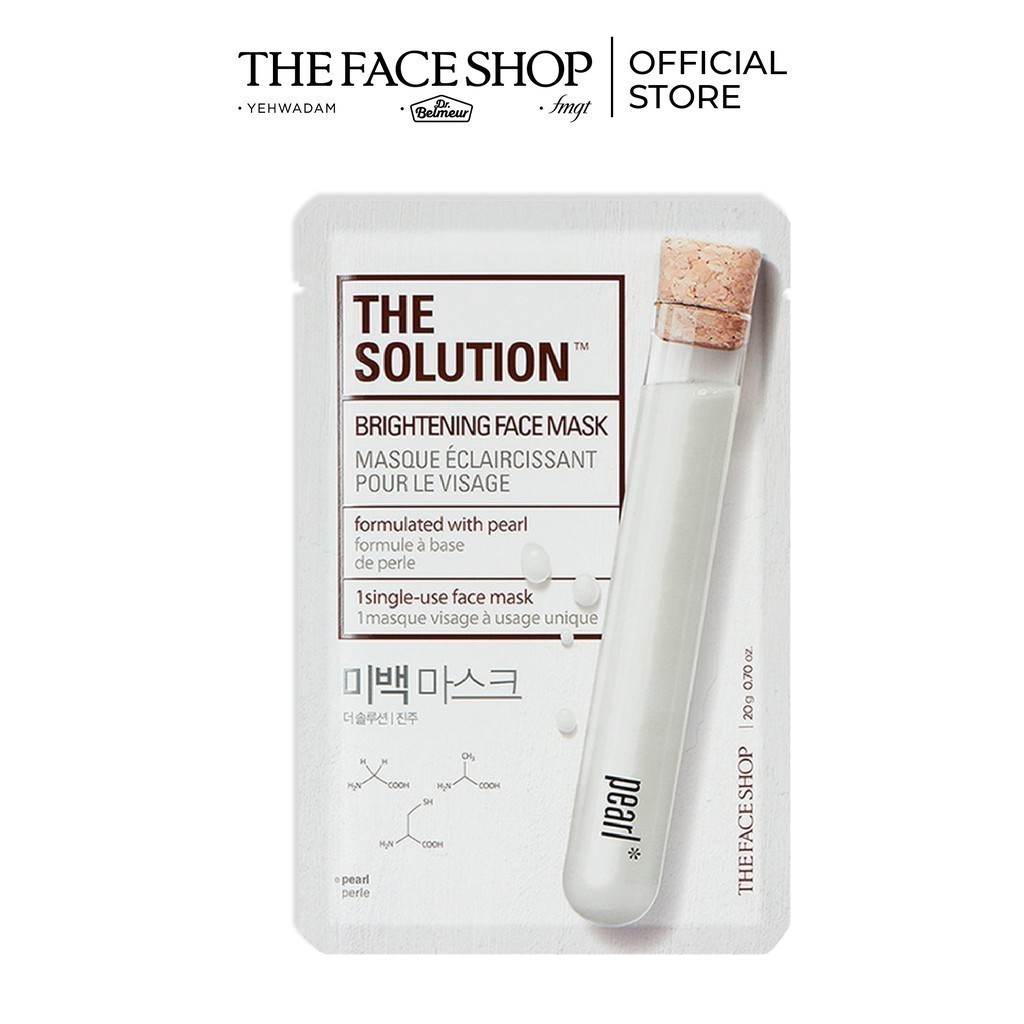 Hình ảnh Mặt Nạ Cung Cấp Ẩm TheFaceShop The Solution Brightening Face Mask 20g