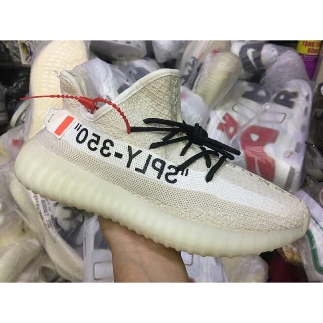SẴN 👟 [Hàng sẵn + Full box] Giày Yz350 Off White Kem 2020 New Có Sẵn > :
