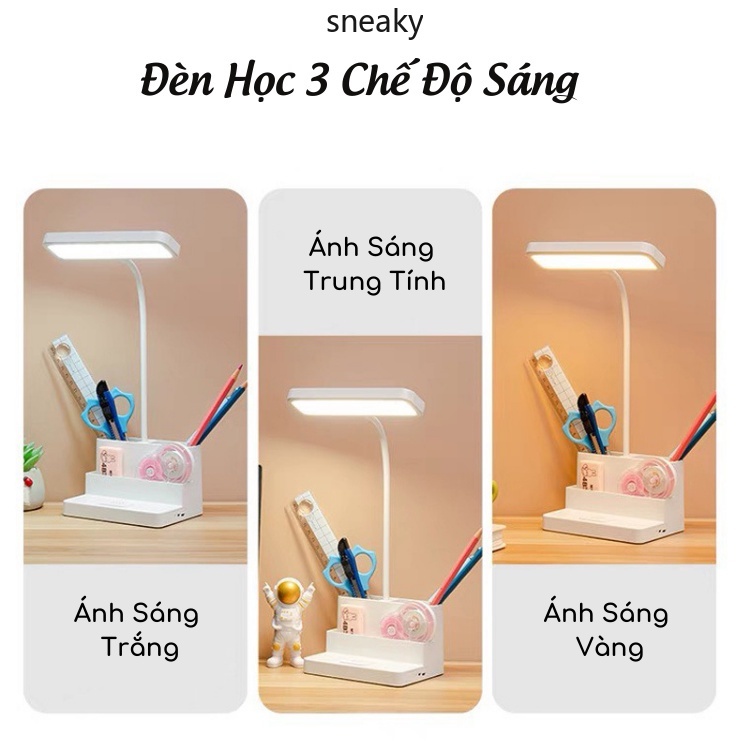 Đèn Học Để Bàn, Đèn Học Chống Cận Học Sinh 3 Chế Độ Sáng Cao Cấp ĐÈN TOKI