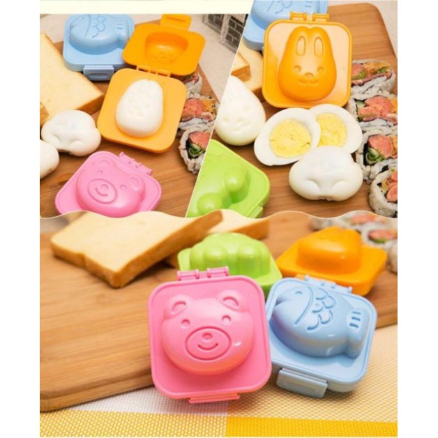 Khuôn cơm tạo hình nội địa Nhật Bản-khuôn cơm gấu, thỏ, cá, ô tô, tim, sao - thương hiệu KOKUBO