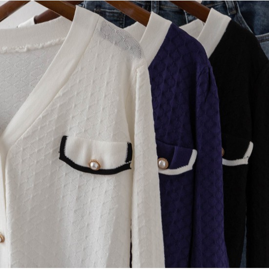 [HÀNG QUẢNG CHÂU] Áo Cardigan Dệt Kim Cổ Chữ V Chất đẹp Thời Trang Mùa Thu