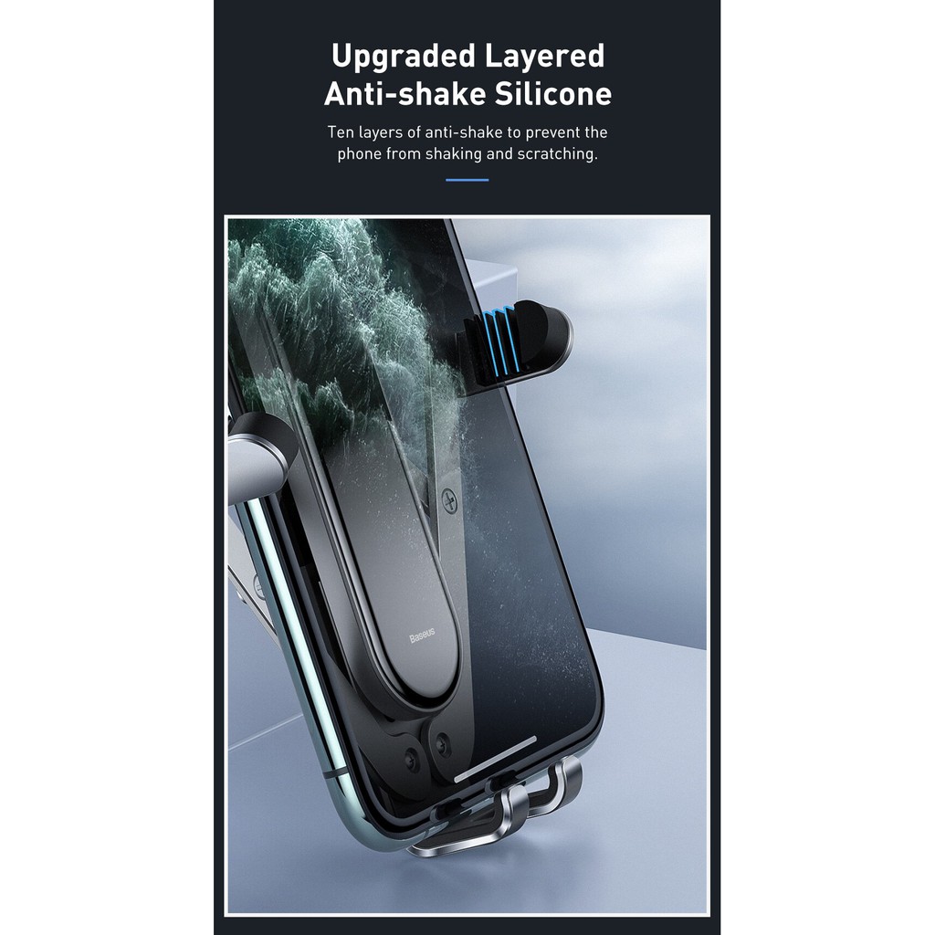 Giá đỡ điện thoại trên xe hơi Baseus SUYL-QE01/0S Penguin gravity phone holder | BigBuy360 - bigbuy360.vn