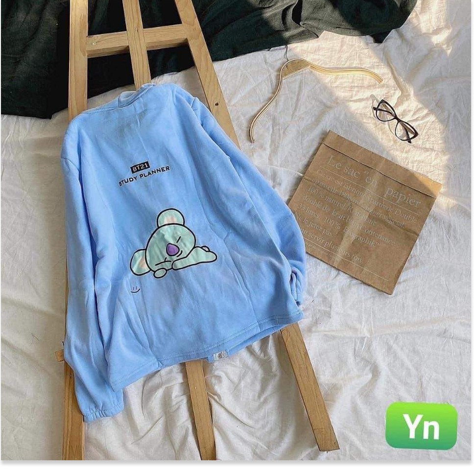 [FREESHIP TOÀN QUỐC] Áo khoác nữ form rộng BT21, áo hoodie nữ form rộng có dây kéo thời trang nữ 4young | BigBuy360 - bigbuy360.vn