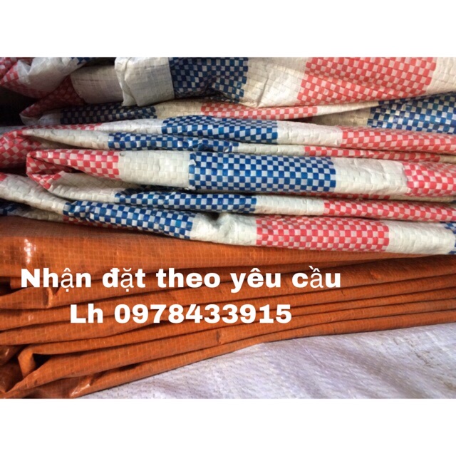 Bạt che công trình, bạt che nắng, che mưa, cố định một chiều 4m, bấm khoen theo yêu cầu