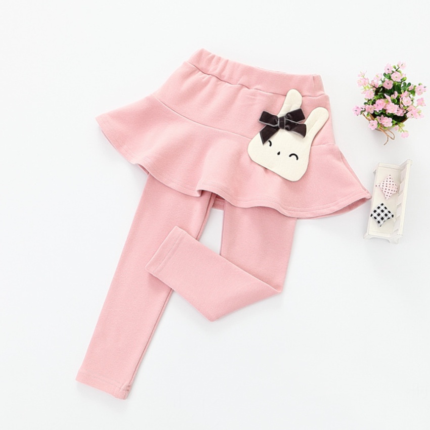 Váy Cho Bé Gái Kết Hợp Quần Legging Đẹp Mã K26, Đồ Mặc Thu Đông Bé Gái Họa Tiết Thỏ Trắng Dễ Thương Phong Cách Hàn Quốc