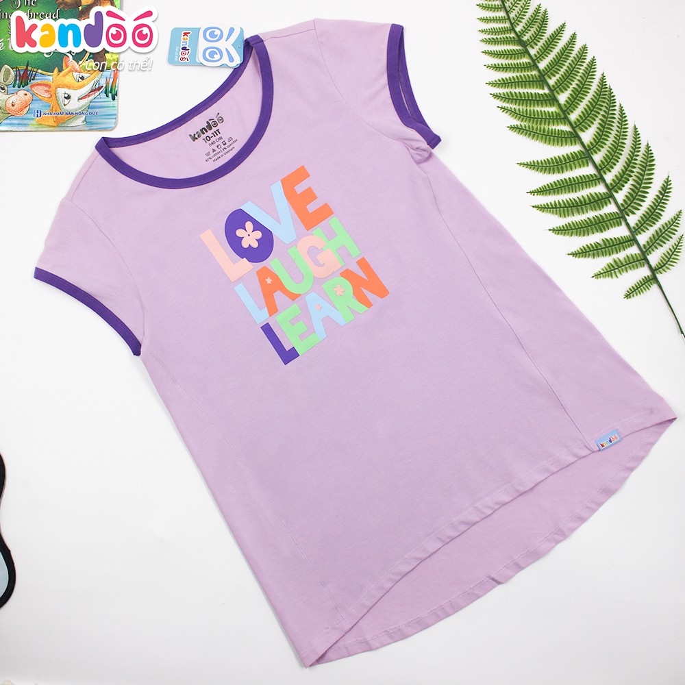 Áo T-shirt bé gái KANDOO, in hình đáng yêu thoải mái hoạt động, 100% cotton cao cấp mềm mịn, thoáng mát- DG16TS06