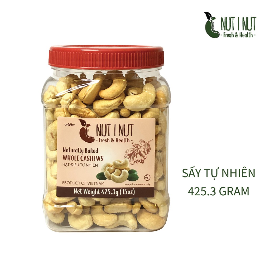 Hạt điều NUT I NUT nguyên hạt sấy tự nhiên hũ 425.3 gram