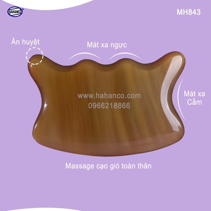 Dụng cụ cạo gió mát xa bằng sừng  - Làm mịn da - nâng cơ và giảm đau toàn thân (MH843)