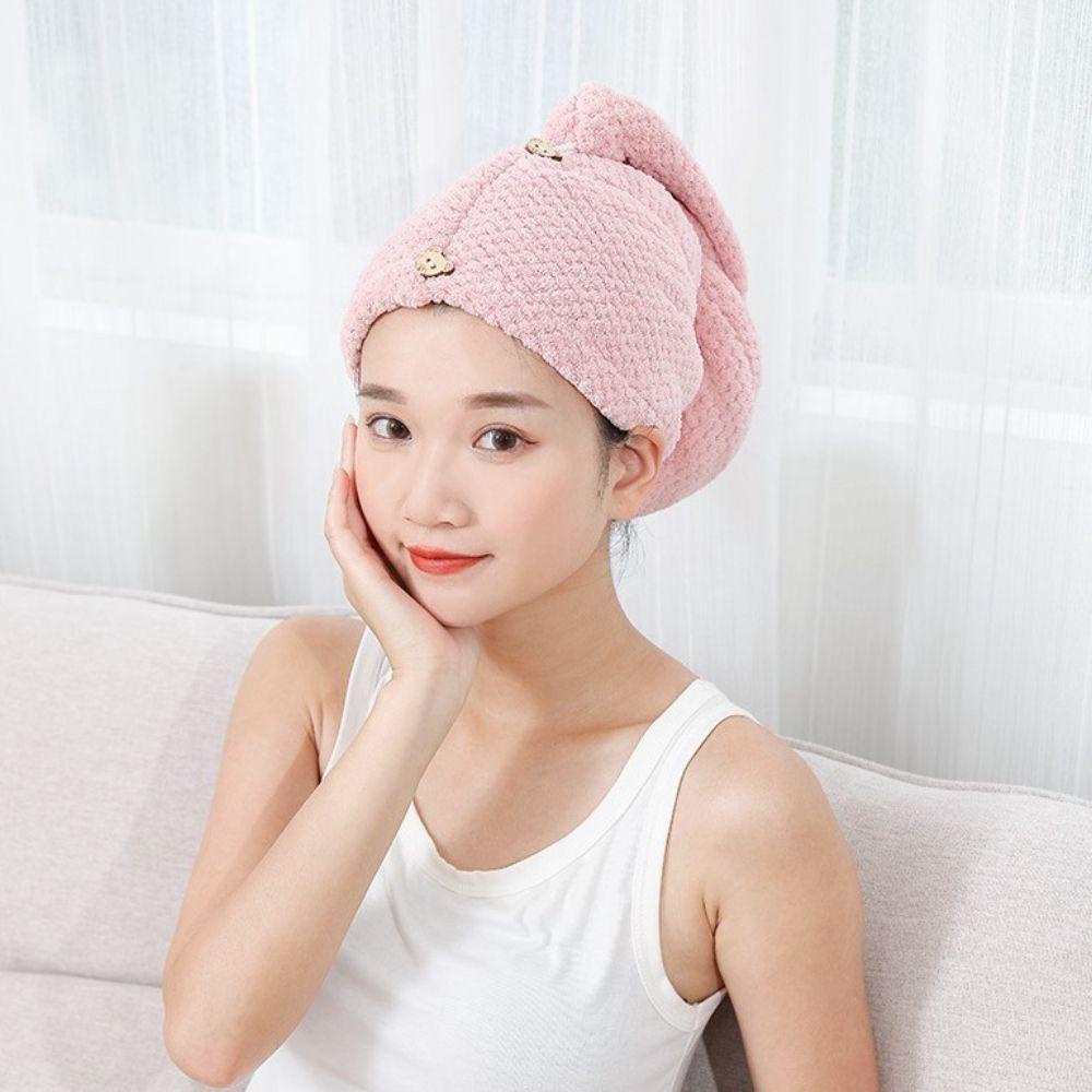 Epoch Mũ Tắm Trùm Đầu Thấm Hút Nước Nhanh Khô Thêu Họa Tiết Dành Cho Nữ