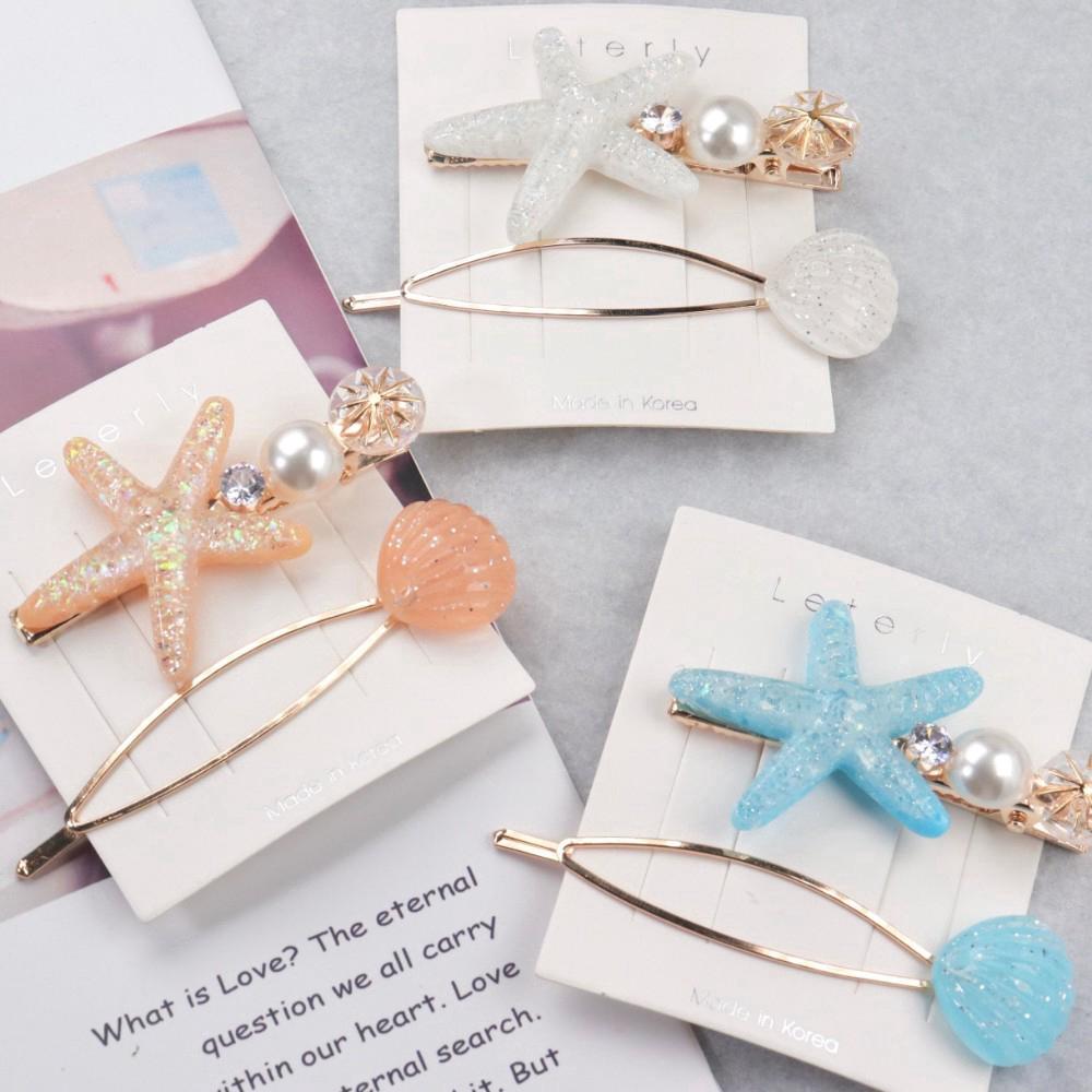 Pearl-shaped beaded hair clip