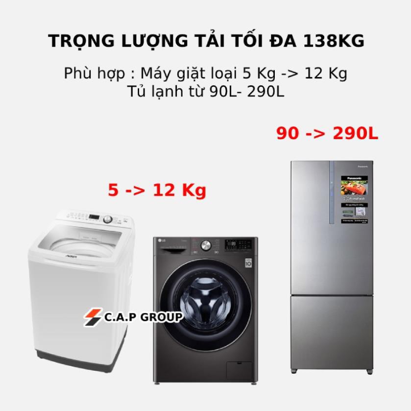 [ Xả kho tết] Giá đỡ, chân kê máy giặt, tủ lạnh, máy giặt... đa năng có bánh xe -Freeship - Bảo hành 1 đổi 1